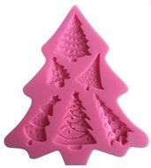 Silicone Mould Cake Candy Pastry Tools Decorating Reusable Non-stick DIY Christmas Tree Shape with 6 cav Silicone...