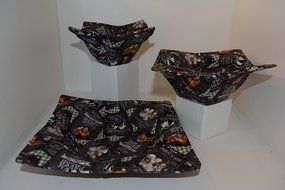 Microwave Bowl Cozies // Set of 3 // 1 Small Bowl Cozy // 1 Medium Bowl Cozy // 1 Dinner Plate Cozy // Farm Fresh N8