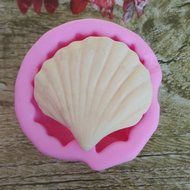 Dimart Home-Made Cake Bread Jelly Pudding Snacks Silicone Seashell Molds for Kids DIY Baking Pink