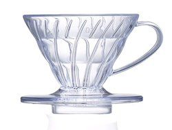 Diguo Coffee Dripper 1-4 Cups, Plastic Coffee Maker Filter Cone, Clear N2