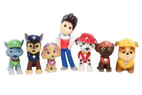 Moddan PAW Patrol Deluxe Mini Figure Toy Cake Topper - Set of 12 Pieces