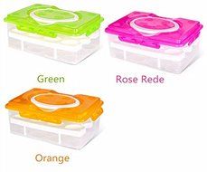 Egg Storage Box Food Container Keep Eggs Fresh Organizer Kitchen Supplies (Red) N4