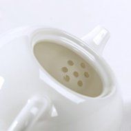 ufengke&reg;White Small Kung Fu Ceramic Teapot With Red Plum Flower N3