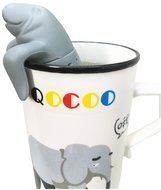 QOCOO Pack of 2 Cute Manatee Loose Tea Infuser Strainer Tea Set, Food Grade Silicone Creative Filter for Your... N2