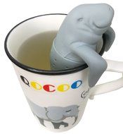 QOCOO Pack of 2 Cute Manatee Loose Tea Infuser Strainer Tea Set, Food Grade Silicone Creative Filter for Your... N3