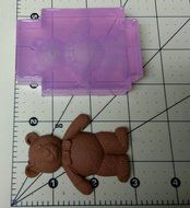 Clear Silicone Mold Bow Tie Teddy Bear Handmade Supply N6