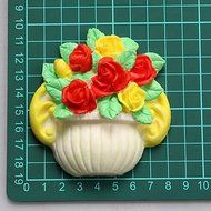 Y&amp;XL&amp;H A Basket Of Flowers Shape Chocolate Silicone Molds,Cake Molds,Soap Molds,Decoration Tools Bakeware N3