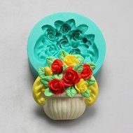 Y&amp;XL&amp;H A Basket Of Flowers Shape Chocolate Silicone Molds,Cake Molds,Soap Molds,Decoration Tools Bakeware N5