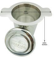 Premium Loose Tea Infuser - Extra Fine Mesh Stainless Steel Strainer - Multi Cup Filter with Coaster Drip Tray... N7