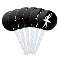 Set of 6 Cupcake Picks Toppers Decoration Sports and Hobbies - Bowling Ball N12