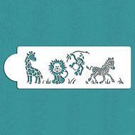 Y&amp;XL&amp;H Jungle Animals Cake Stencil Side, Cake Side Stencil, Stencil for Cake Decorating, Wall Decorating Stencil, N3