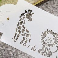 Y&amp;XL&amp;H Jungle Animals Cake Stencil Side, Cake Side Stencil, Stencil for Cake Decorating, Wall Decorating Stencil, N4