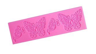 2-Pc Set Butterfly, Flutterby and Lace Fondant and Icing Mold for Cakes, Candy and More, by Accessorati N2