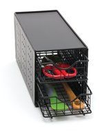 Lipper International 2-Tier Coffee Drawer Stand, Black