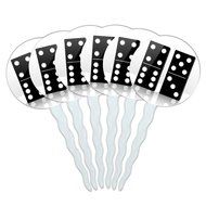Set of 6 Cupcake Picks Toppers Decoration Sports and Hobbies - Bowling Ball N26