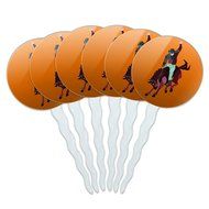 Set of 6 Cupcake Picks Toppers Decoration Sports and Hobbies - Bowling Ball N31