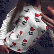 Blouse,Morecome Women Long Sleeve Cute Owl Print T-Shirt Tops Casual Blouse N19