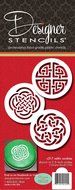 Designer Stencils C317 Celtic Knots Cookie Stencils, Beige/semi-transparent N3
