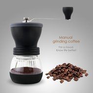 DECEN Manual Coffee Grinder Ceramic Burr Coffee Maker with Large Coffee Mill for Espresso Bean & French Press N4