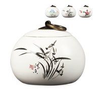 XDOBO Matte S Portable Ceramic Tea Tin Seal Pot Tea Storage Container Sealed Can Tea Accessories (Plum) N3