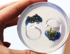 Multi-Clear-silicone Ring Molds 2pc,size 5.5, 7.(A63) N7