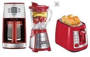 Hamilton Beach Regal Red Collection: Matching Coffeemaker, Toaster and Blender