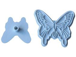 Joinor 2 Pcs Butterfly Cake Mold Sugarcraft Fondant Cookie Plunger Cutters Decorating Kit Random Color N3