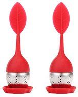 Tongzuo Silicone Loose Leaf Tea Infuser Strainer with Resting Coaster (Red, Blue, Green and Pink Optional) (2,... N5