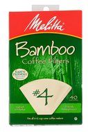 Melitta Bamboo Coffee Filters, #4, Count 40, 3-pack (120 cone filters in total) N2