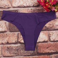 Underswear Laimeng, Hot Women Invisible Underwear Thong Cotton Spandex Gas Seamless Crotch (Purple) N15