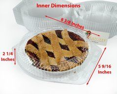 Katgely 8 Inch Plastic Pie Containers With Deep Dome (Pack of 20) N9