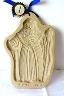 Brown Bag Cookie Art, Ltd. Ed. Old World Santa Cookie Mold, Celestial Santa N2
