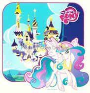 1/4 Sheet ~ My Little Pony Castle Birthday ~ Edible Image Cake/Cupcake Topper!!! N2
