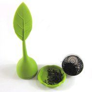 WICOO Silicone &amp; Stainless Leaf Tea Strainer Teaspoon Infuser Ball Spice Filter (red) N11
