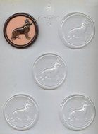 CK Products German Shepherd on 2-1/2-Inch Round Chocolate Mold