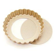 MyLifeUNIT 4 Inch Loose Bottom Mini Tart Pans, Nonstick Round Tart Quiche Pan, Set of 4 N4
