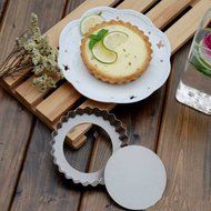 MyLifeUNIT 4 Inch Loose Bottom Mini Tart Pans, Nonstick Round Tart Quiche Pan, Set of 4 N5