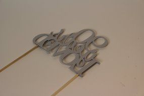 All About Details Silver 90-Years-Loved Cake Topper N3