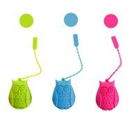 Beauty Clubs Best Silicone Strainer Owl Tea Infuser Funny Tea Filters (Rose Red) N5