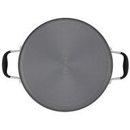 Anolon Advanced Hard Anodized Nonstick 5-1/2-Quart Covered Braiser with Rack. Gray N2