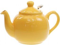 Globe London Pottery 2 Cup Yellow Filter Teapot 17272122