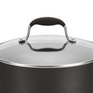 Anolon Advanced Hard Anodized Nonstick 5-1/2-Quart Covered Braiser with Rack. Gray N3