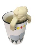 QOCOO Pack of 2 Dog shape Loose Leaf Food-Grade Silicone Tea Infuser Strainers Filter for Black Tea, Green Tea... N3