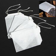 HARULU 100 pcs Empty Teabags String Heat Seal Filter Paper Herb Loose Tea Bags N6