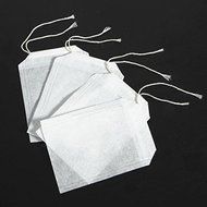 HARULU 100 pcs Empty Teabags String Heat Seal Filter Paper Herb Loose Tea Bags N7