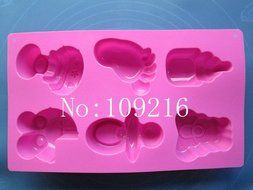 Creativemoldstore 1pcs Little Feet&amp;Baby Silicone Cake/Jelly/Pudding/Ice/Candy DIY Mould