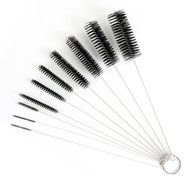 NATIONALMATER Bottle Cleaning Brushes, Cleaning Brush, Cleaner for Narrow Neck Bottles Cups with Hook, Set of 10 N13