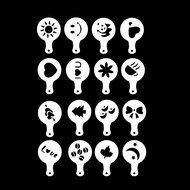 16pc set coffee stencil