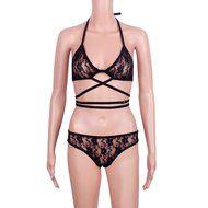 Bra Top ，Beautyvan Comfortable Strap Translucent Women Lace Briefs Underwear (L, Black) N7