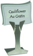 Stainless Steel Double Sided Sign Card Holder 4"H